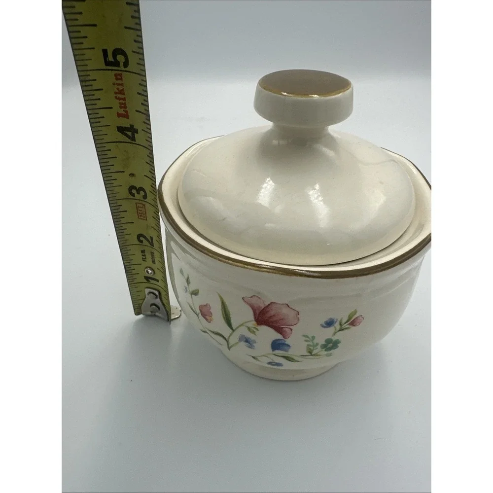 Sangostone 3458 Spring Love Sugar Bowl With Lid Stoneware Oven Dishwasher Safe‎